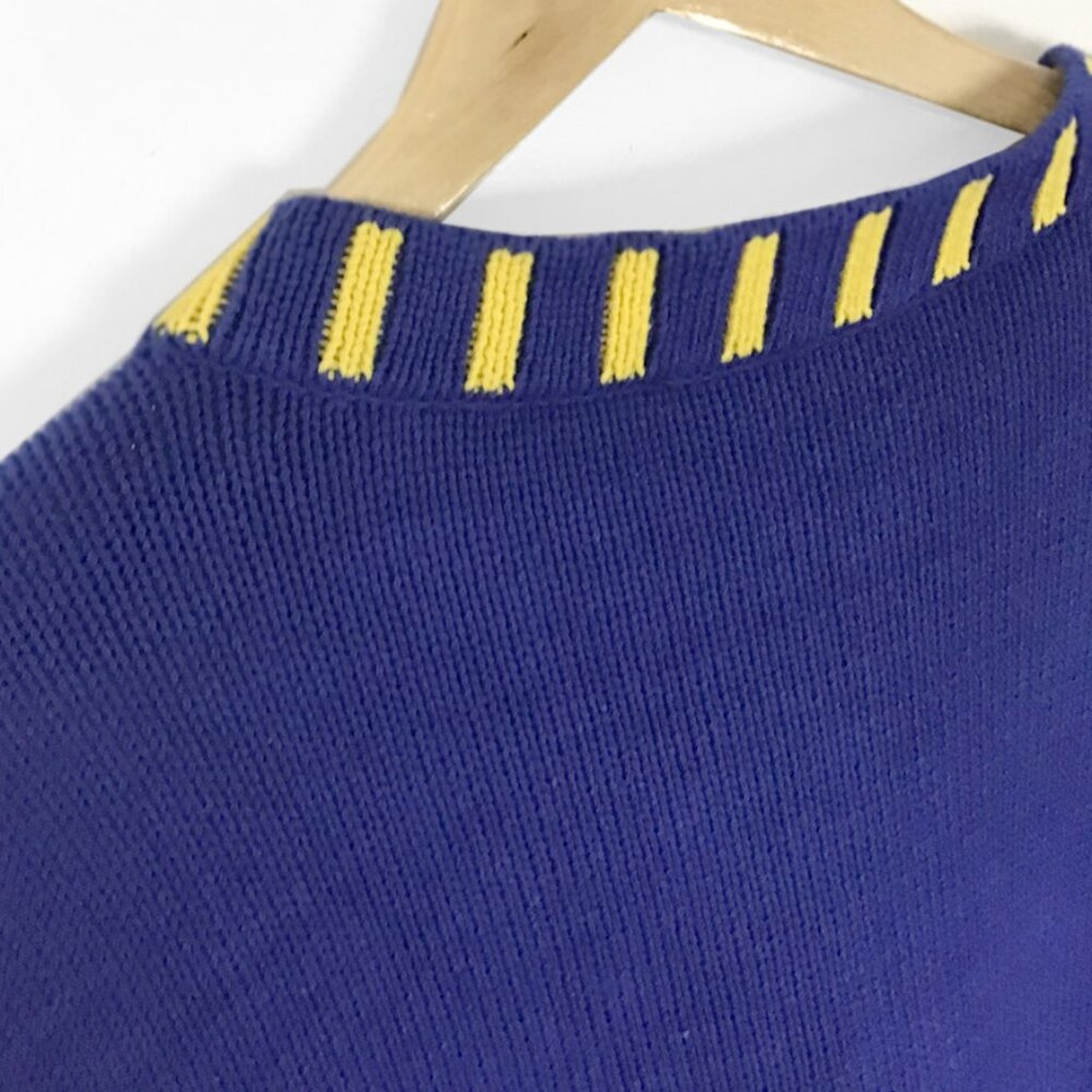 WHOOPI "C" For Chanukah Cotton Blend Crewneck Holiday Christmas Party Sweater - Picture 7 of 10